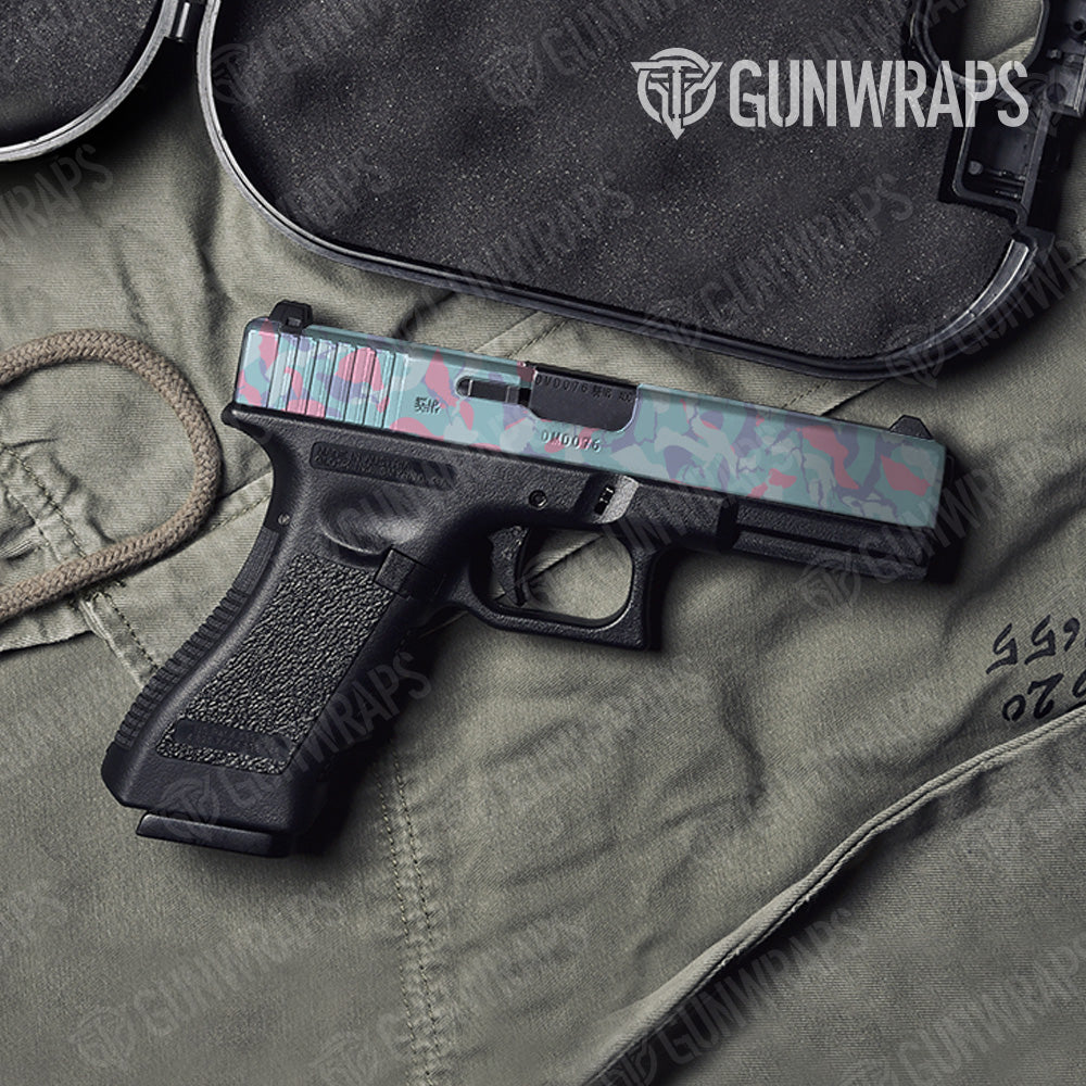 Ragged Cotton Candy Camo Pistol Slide Gun Skin Vinyl Wrap