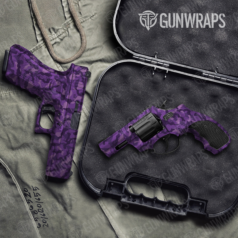 Ragged Elite Purple Camo Pistol & Revolver Gun Skin Vinyl Wrap