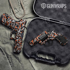 Ragged Orange Tiger Camo Pistol & Revolver Gun Skin Vinyl Wrap
