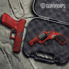 Rust 3D Red Pistol & Revolver Gun Skin Vinyl Wrap