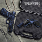 Sharp Blue Midnight Camo Pistol & Revolver Gun Skin Vinyl Wrap