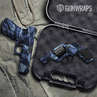 Sharp Blue Urban Night Camo Pistol & Revolver Gun Skin Vinyl Wrap