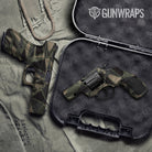 Sharp Militant Charcoal Camo Pistol & Revolver Gun Skin Vinyl Wrap