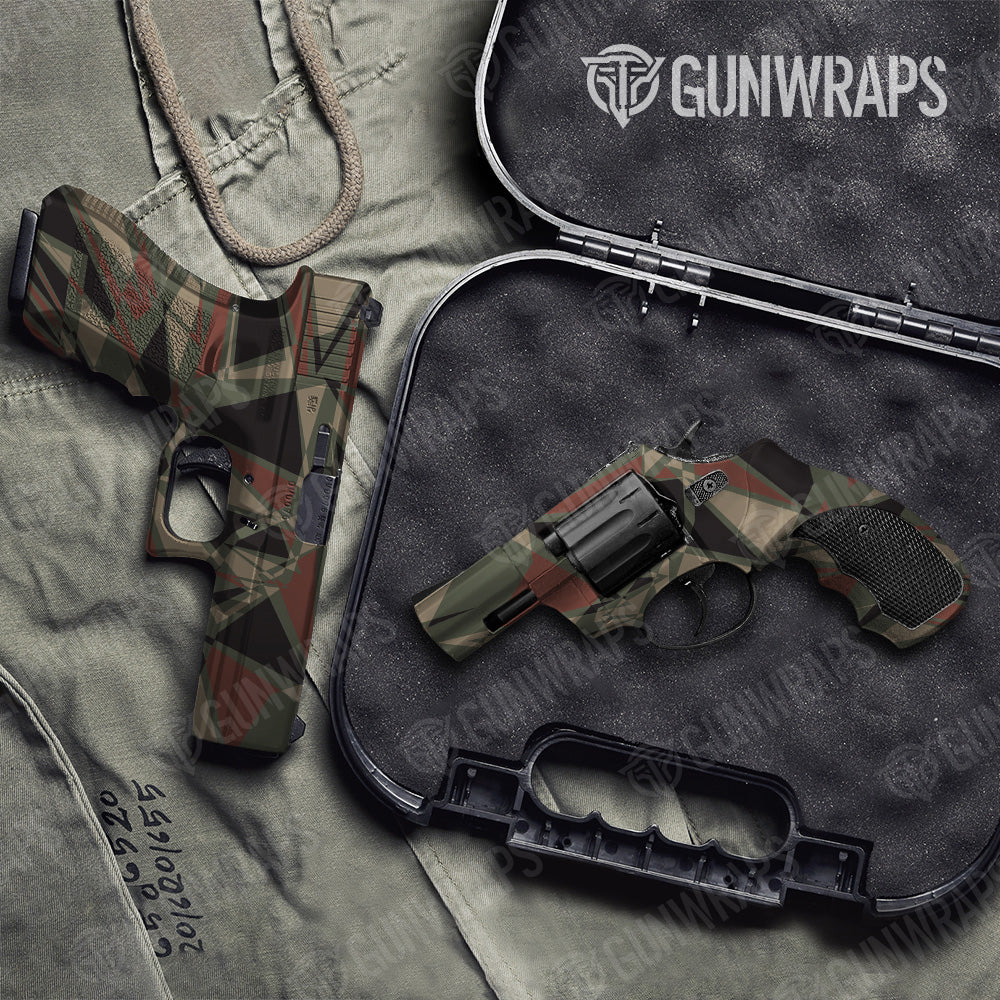 Sharp Militant Copper Camo Pistol & Revolver Gun Skin Vinyl Wrap