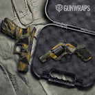 Sharp Militant Yellow Camo Pistol & Revolver Gun Skin Vinyl Wrap