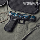 Sharp Blue Tiger Camo Pistol Slide Gun Skin Vinyl Wrap