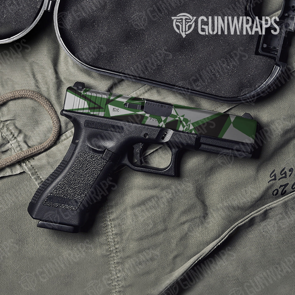 Sharp Green Tiger Camo Pistol Slide Gun Skin Vinyl Wrap