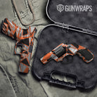 Sharp Orange Tiger Camo Pistol & Revolver Gun Skin Vinyl Wrap