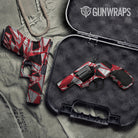 Sharp Red Tiger Camo Pistol & Revolver Gun Skin Vinyl Wrap