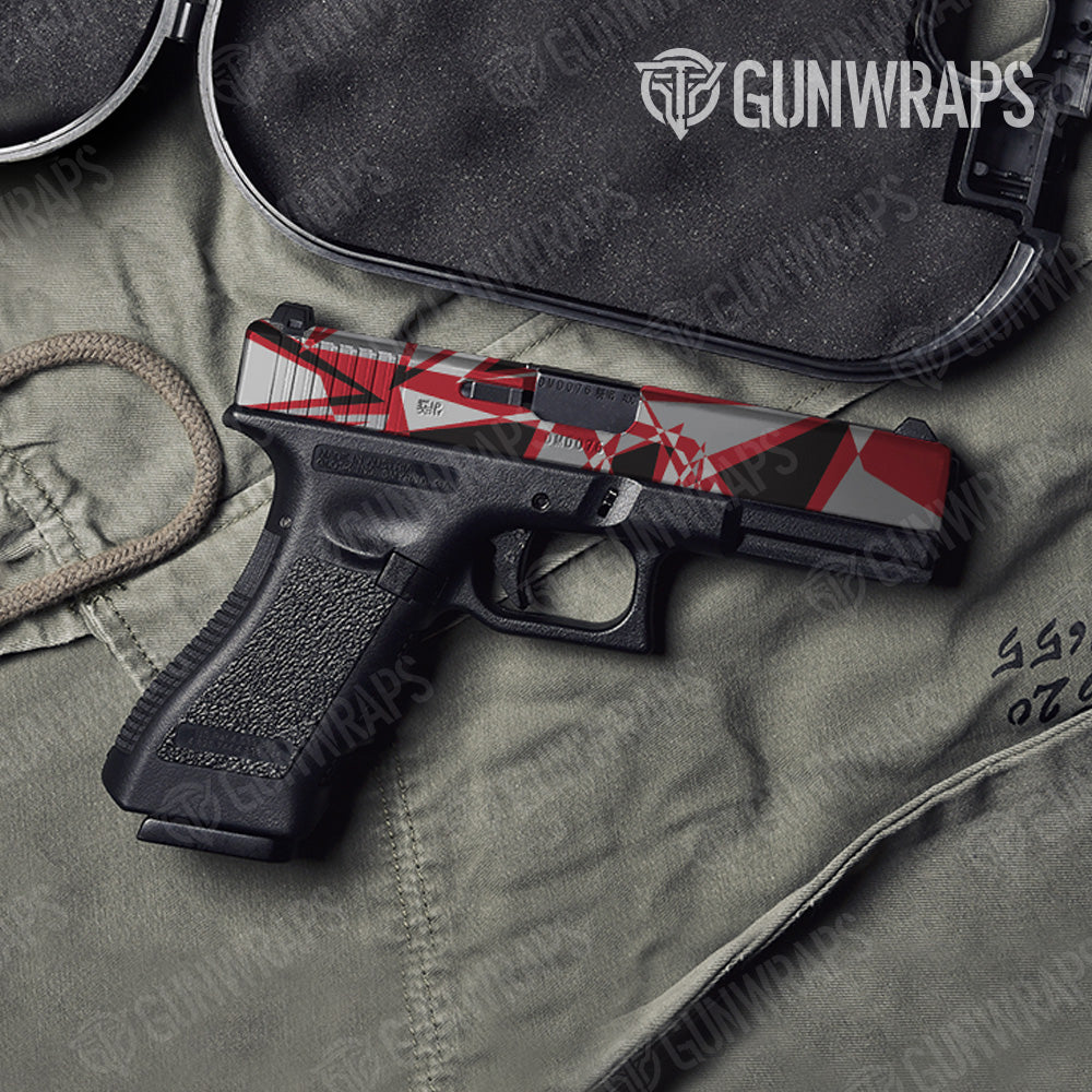 Sharp Red Tiger Camo Pistol Slide Gun Skin Vinyl Wrap