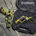 Sharp Yellow Tiger Camo Pistol & Revolver Gun Skin Vinyl Wrap