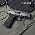 Shattered Elite White Camo Pistol Slide Gun Skin Vinyl Wrap