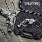 Shattered Snow Camo Pistol & Revolver Gun Skin Vinyl Wrap