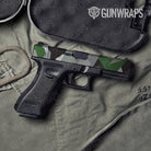 Shattered Green Tiger Camo Pistol Slide Gun Skin Vinyl Wrap