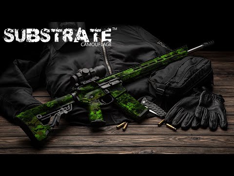 AR 15 Substrate Shadow Camo Gun Skin Vinyl Wrap Film