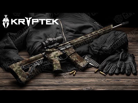 AR 15 Kryptek Toxic Waste Camo Gun Skin Vinyl Wrap
